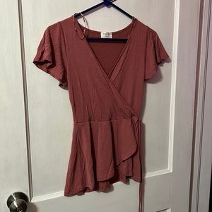 Mauve low cut top